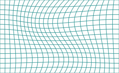 Distorted turquoise grid pattern for abstract backgrounds, modern layouts, digital textures, and graphic design overlays