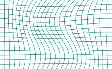 Distorted turquoise grid pattern for abstract backgrounds, modern layouts, digital textures, and graphic design overlays