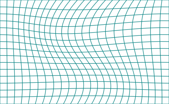 Distorted turquoise grid pattern for abstract backgrounds, modern layouts, digital textures, and graphic design overlays