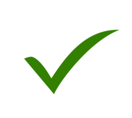 Green check mark icon for approval labels, confirmation symbols, verified signs, and graphic design overlays