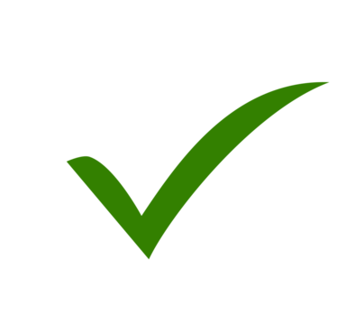 Green check mark icon for approval labels, confirmation symbols, verified signs, and graphic design overlays