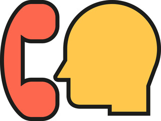 Customer Support on Phone Icon