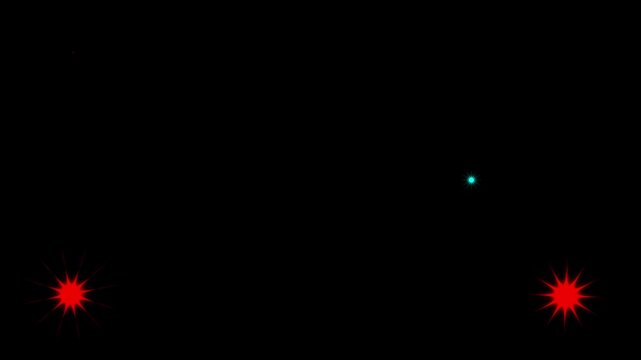 Shiny twinkling star effect with shimmering glow dust, bright cartoon sparkle marks and flickering white star bursts moving lightly on a black screen in 4K.