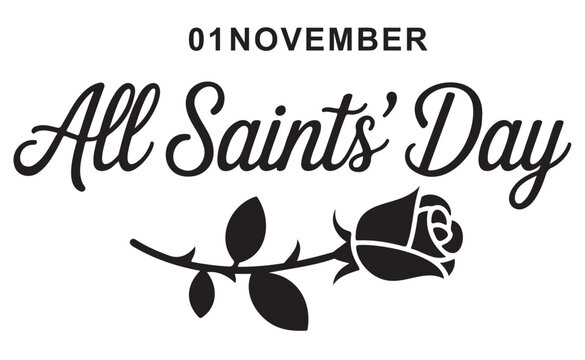 All Saints Day vector illustration with rose elegant design for greeting cards and invitations - Powered by Adobe
