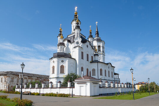 The ancient Church of Zachariah and Elizabeth (Resurrection Church) on a sunny August day. Tobolsk, Tyumen Oblast, Russia