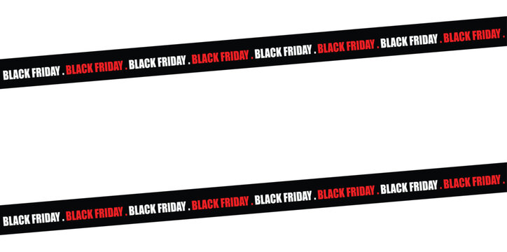 Black Friday sale banner promotional marketing design element isolated on white background