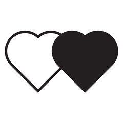 Heart dualtone icon. love dualtone icon
