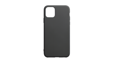 black silicone phone case isolated on white