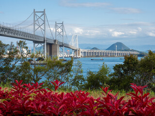 Seto Ohashi bridge seen from the viewpoint on Yoshima Island - Sakaide, Japan