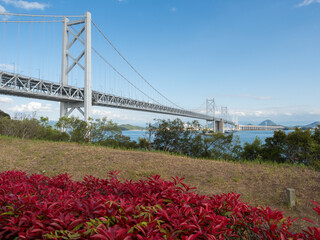 Seto Ohashi bridge seen from the viewpoint on Yoshima Island - Sakaide, Japan
