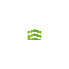 Letter I real estate logo Icon flat vector design