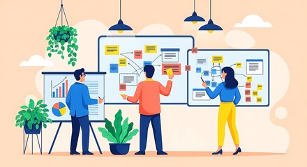 Teamwork in action collaborative project planning and strategy session for business success and innovation