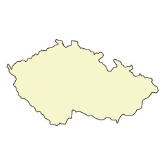 Czech republic map symbol shape, travel web flat concept icon vector illustration .