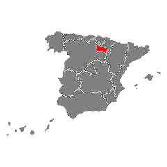 La Rioja of Spain map symbol shape, travel web flat vector illustration .