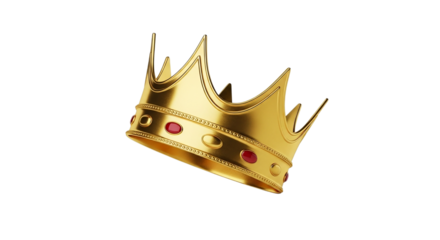 Crown, golden with ruby jewels