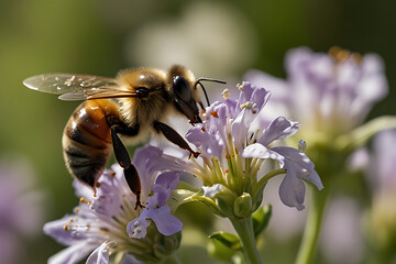 bee on a flower,