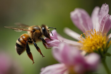 bee on a flower, bee