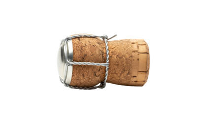 Close-Up of Champagne Cork With Wire Cage