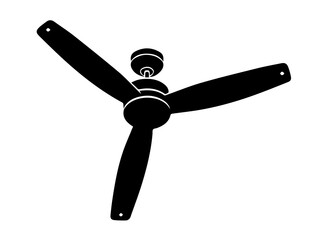 vector illustration of a fan silhouette design