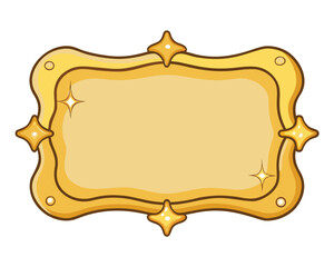 Frame with golden ornate design