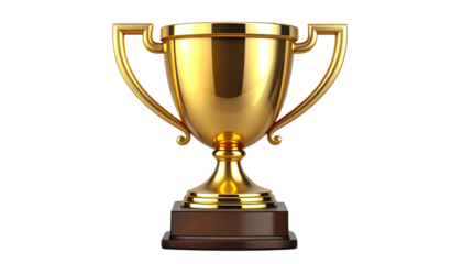 Golden Trophy Award Isolated PNG