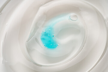Close-Up of Blue and White Gel Texture