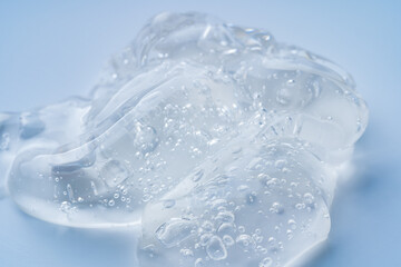 Gel serum texture. Make-up and cosmetics texture background, skincare product and beauty cream. macro close up.