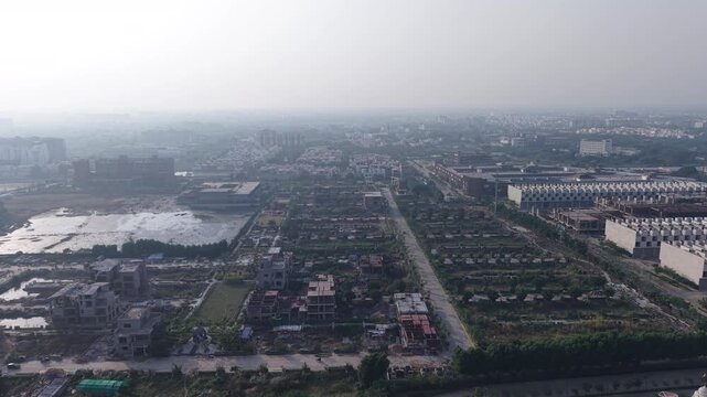 aerial view of city