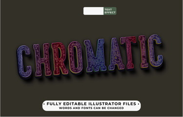 chromatic text effect editable eps cc