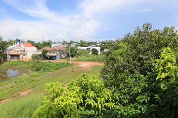 Naklejka premium siem reap city cambodia countryside daytime