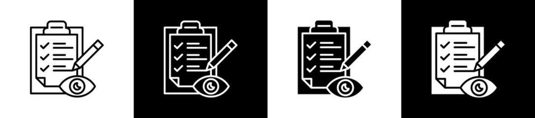 Controlling icon set in line and glyph style on black and white background
