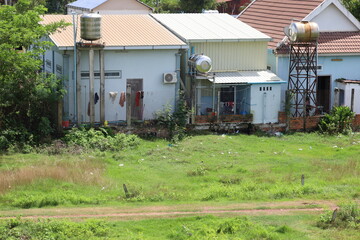 Naklejka premium siem reap city cambodia countryside daytime