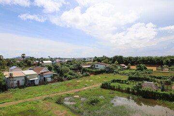 Naklejka premium siem reap city cambodia countryside daytime