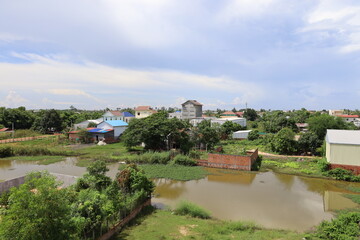 Naklejka premium siem reap city cambodia countryside daytime
