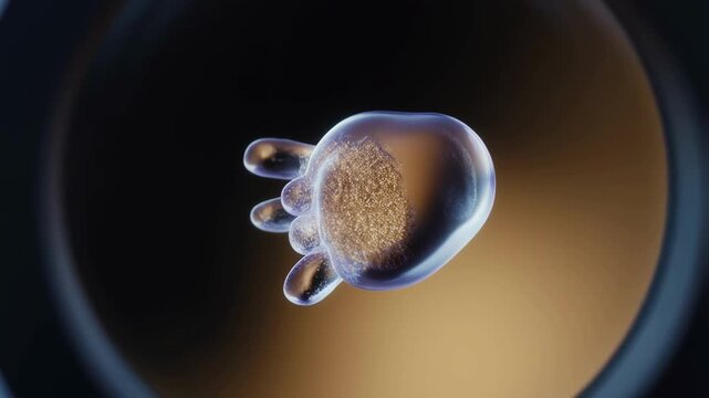 3D visualization of a blastocyst early embryonic stage with inner cell mass and trophoblast cells for biological research