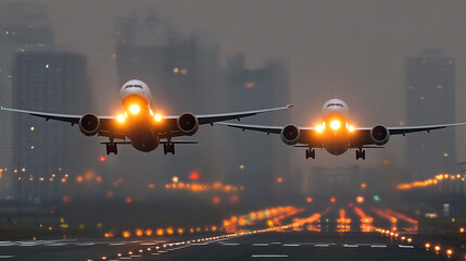 airplanes on the airport