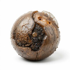 Unique Natural Formation, Abstract Object, Isolated Background, Photograph, Artistic Display, Close-Up, Nature's Mystery