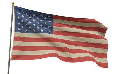 American flag waving