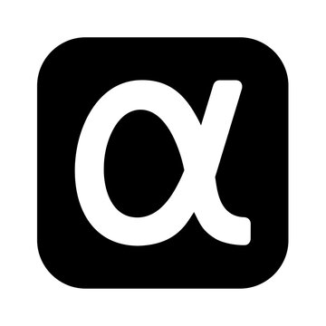 Alpha greek icon. Vector image