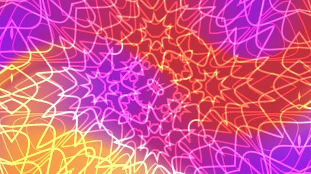 Abstract radial kaleidoscope overlay with geometric patterns, suitable for backgrounds, wall art, textiles, or packaging designs with a modern twist.