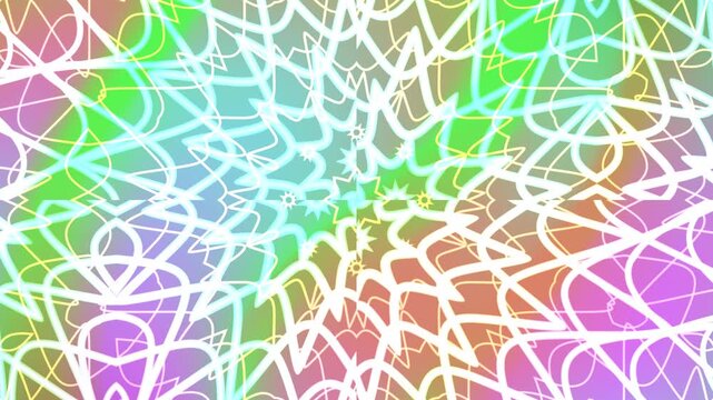 kaleidoscope overlay pattern with intricate white line designs, perfect for backgrounds, textiles, and artistic projects needing unique visuals.
