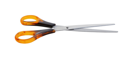 Metal scissors isolated on white.