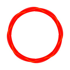 Red Energy Ring Overlay PNG on transparent background	