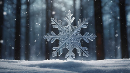 christmas background with snowflakes