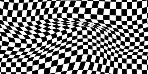 Fototapeta premium black white checkered seamless background. Green white graphic resource checkered pattern vector ilustartion