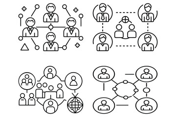 social media icons set, Minimalistic family and home, official response icons set for modern design projects