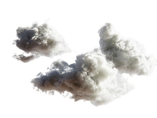 Cotton clouds isolated on white.