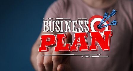 Visual representation of business planning, strategy, and achievement with a target and darts, conveying goals and success.