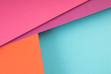 Colorful of soft pink and green paper background. Copy space for text. Top view.