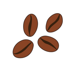 Coffee Beans in Hand-Drawn Style for Café Branding Design